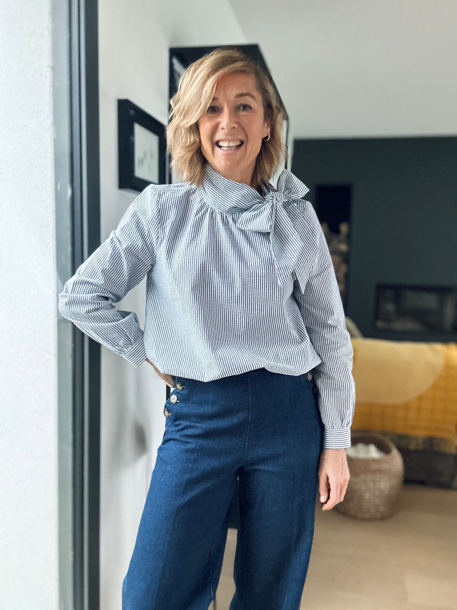 Blouse Augustine rayures marine