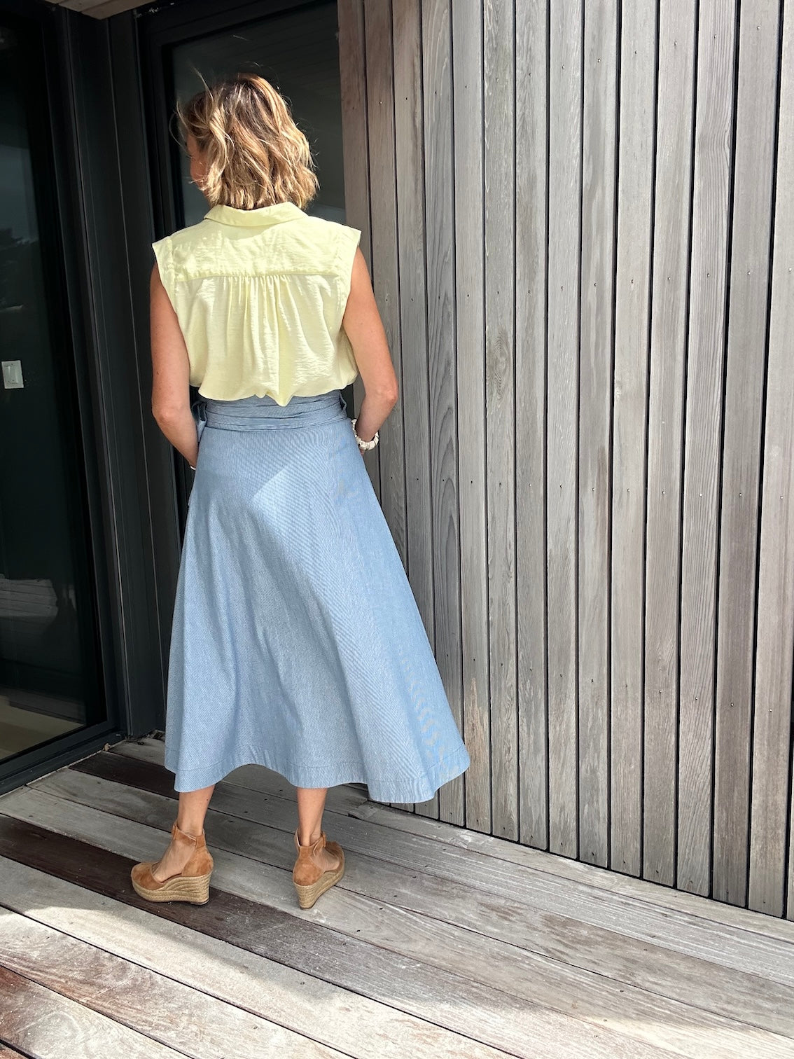 Jupe Victoire rayures bleues