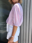 Blouse Ambrine rayures roses (disponible taille 2)