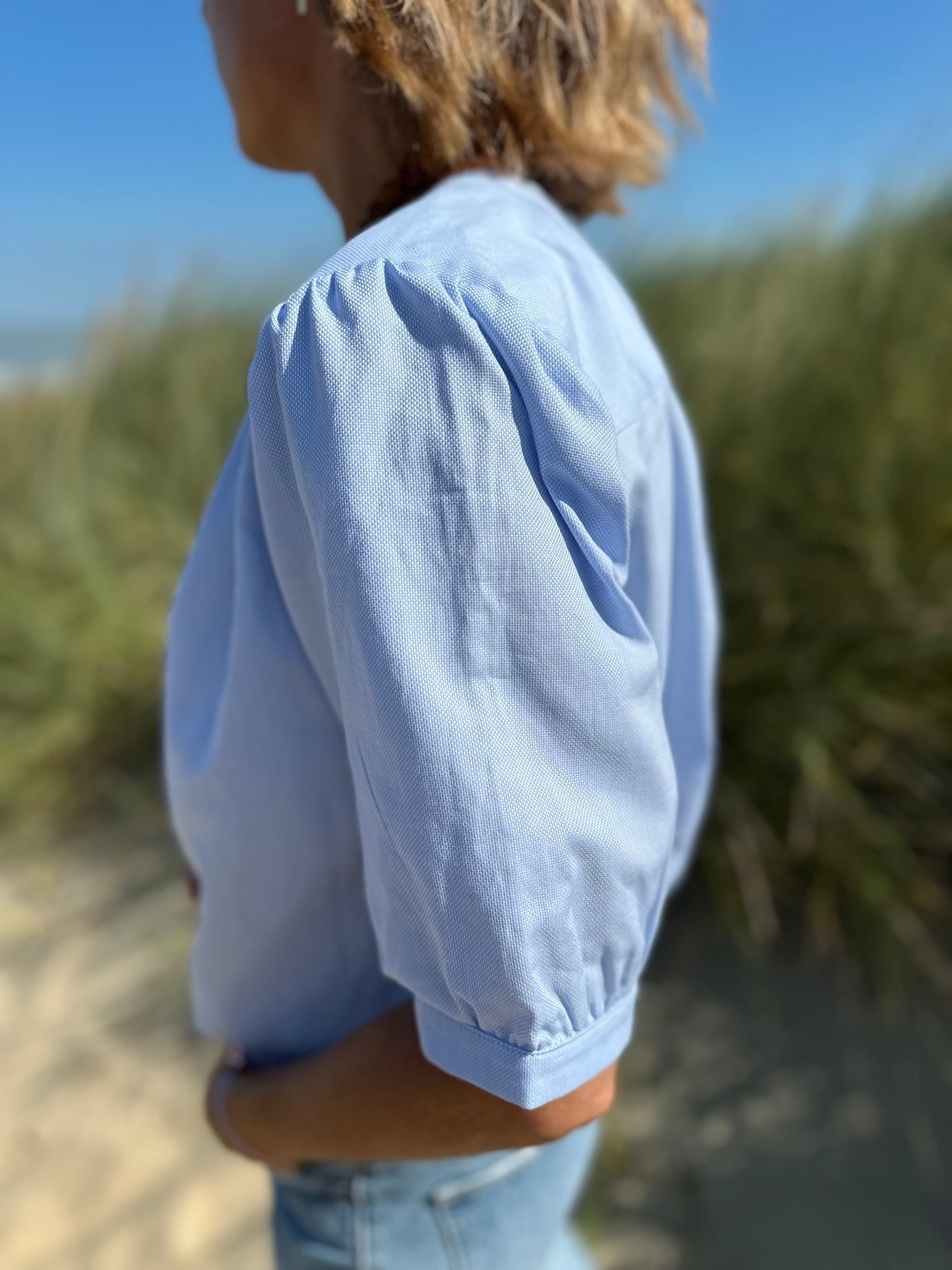 Blouse Ambrine bleu ciel (disponible taille 2, 3 et 4)