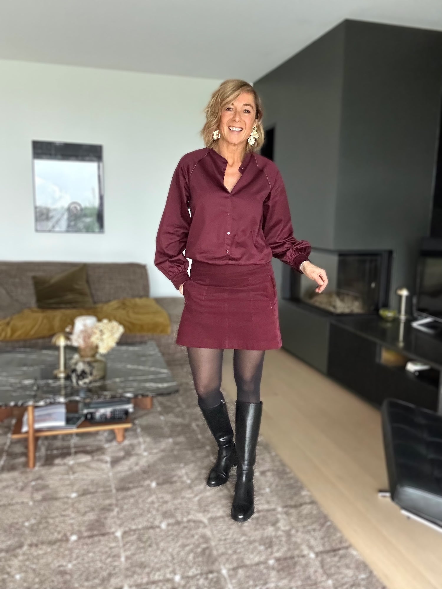 Blouse HORTENSE bordeaux