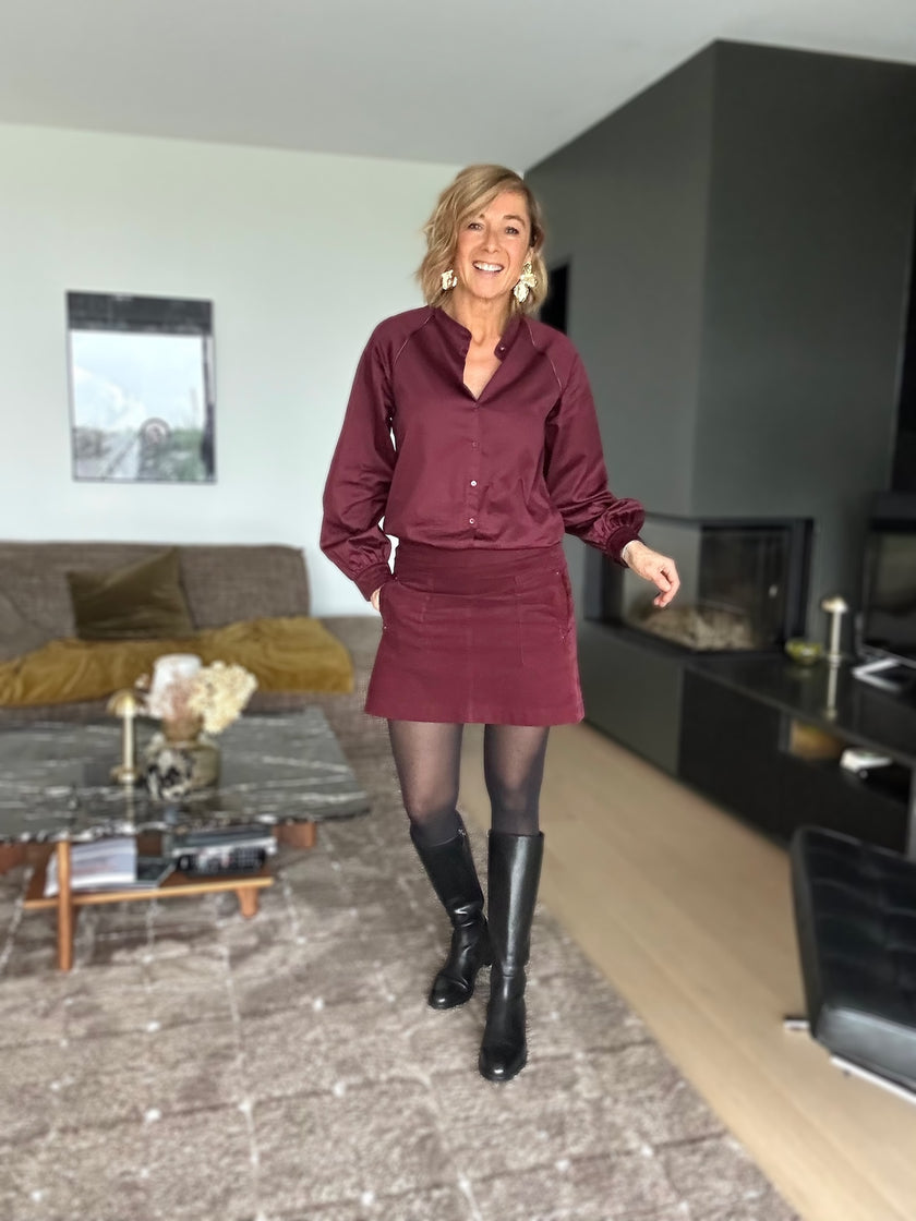 Blouse HORTENSE bordeaux