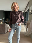 Blouse Lior velours chocolat