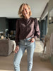 Blouse Lior velours chocolat