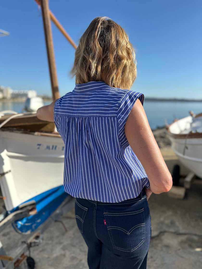 Blouse Soline rayures bleues (épuisée)
