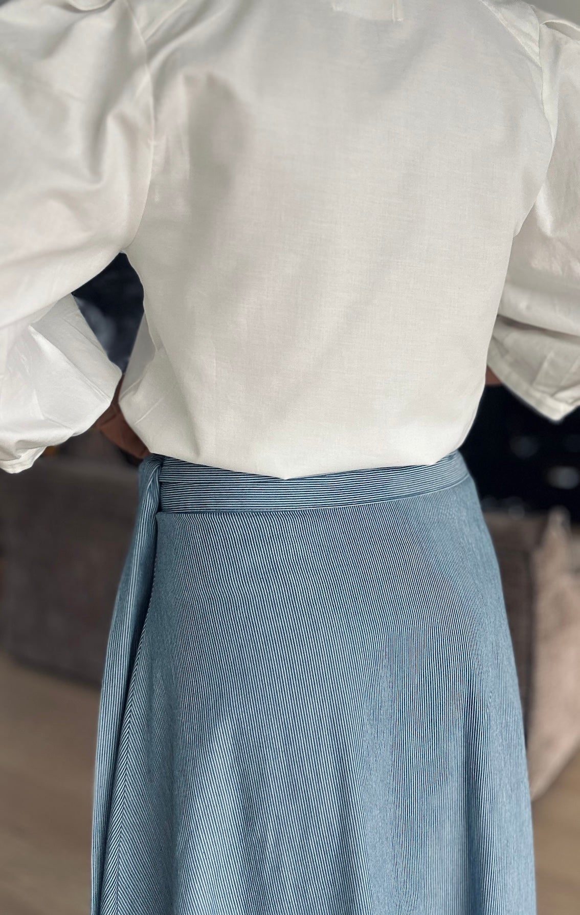 Jupe Victoire rayures bleues