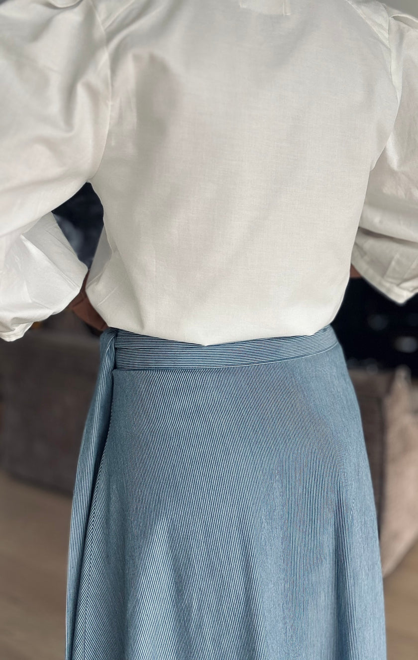 Jupe Victoire rayures bleues