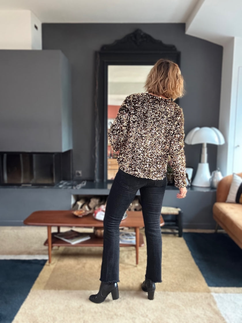 Sweat Sam paillettes doré (épuisé)