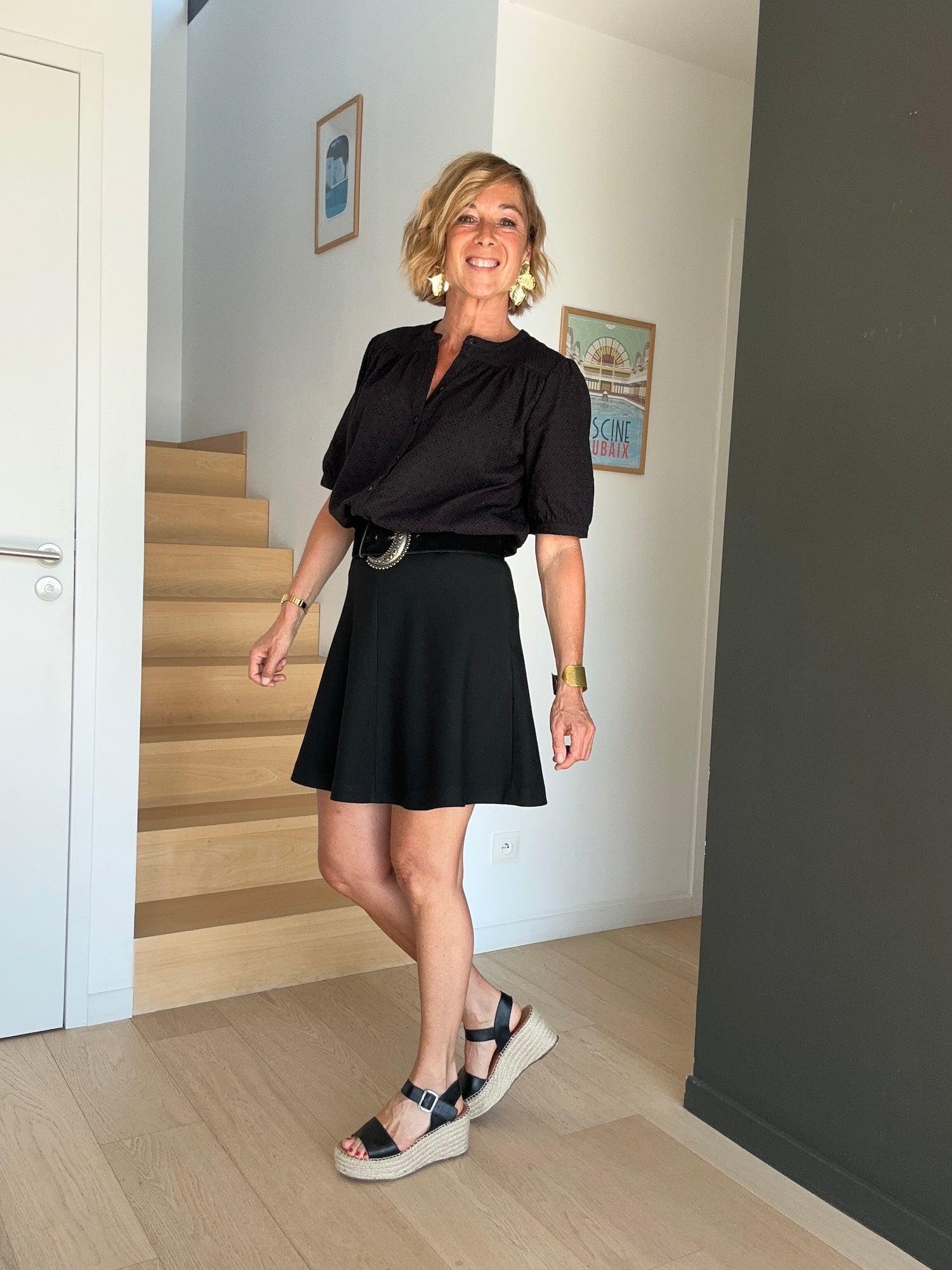 Blouse Ambrine broderie anglaise noire (épuisée)