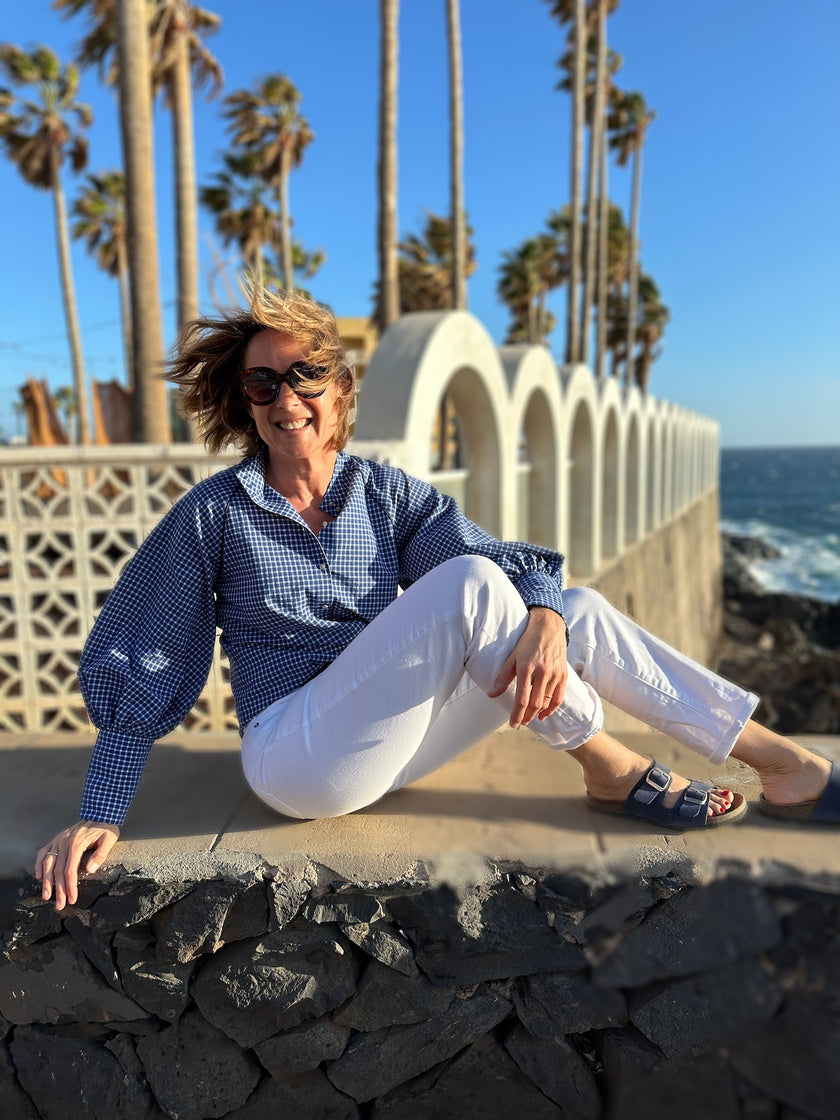 Blouse Constance carreaux bleus (épuisée)