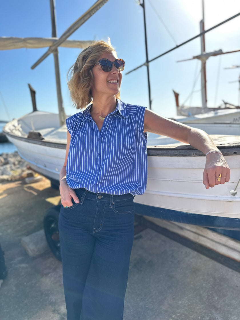 Blouse Soline rayures bleues (épuisée)