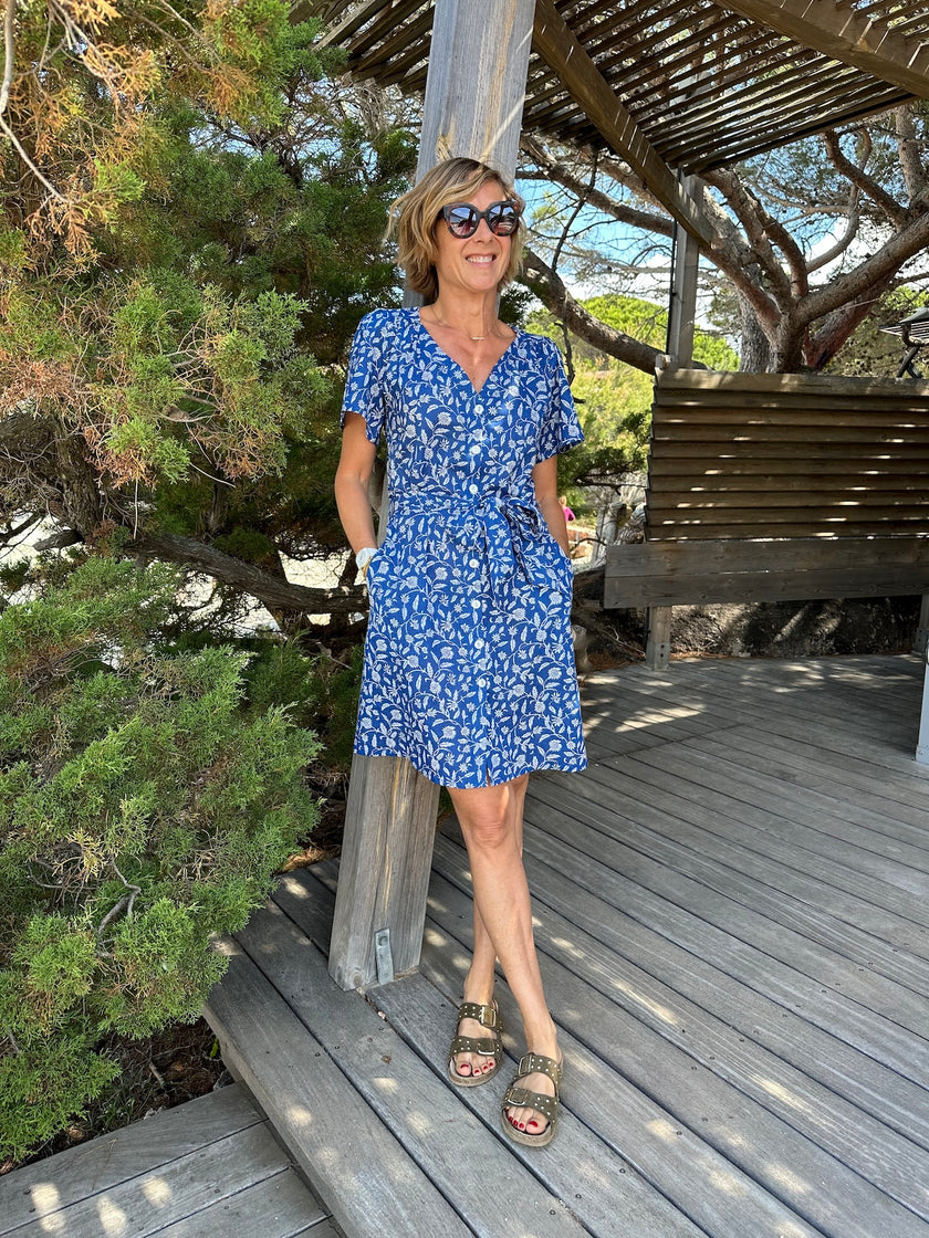 Robe CELIA bleu (disponible taille 0 et 3)