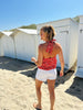 Top dos nu ROMY imprimé rouge