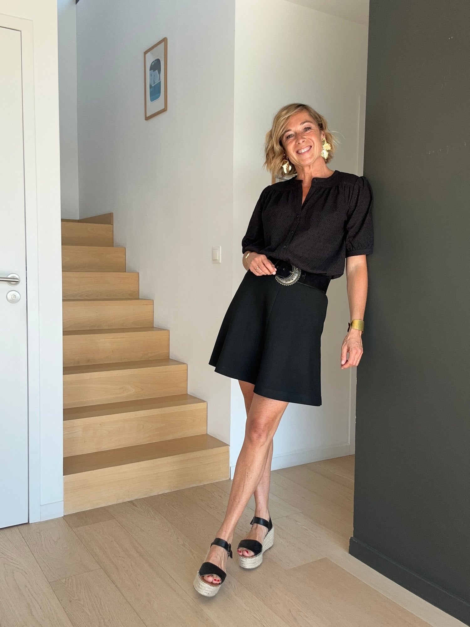 Blouse Ambrine broderie anglaise noire (épuisée)