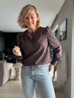 Blouse Lior velours chocolat