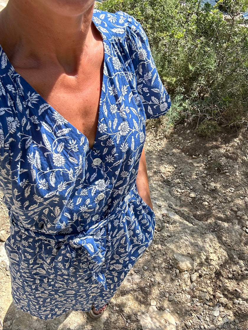 Robe CELIA bleu (disponible taille 0 et 3)