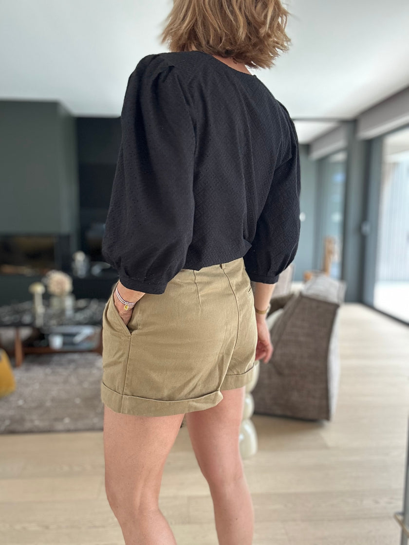 Blouse ELEN broderie anglaise noire (épuisée)