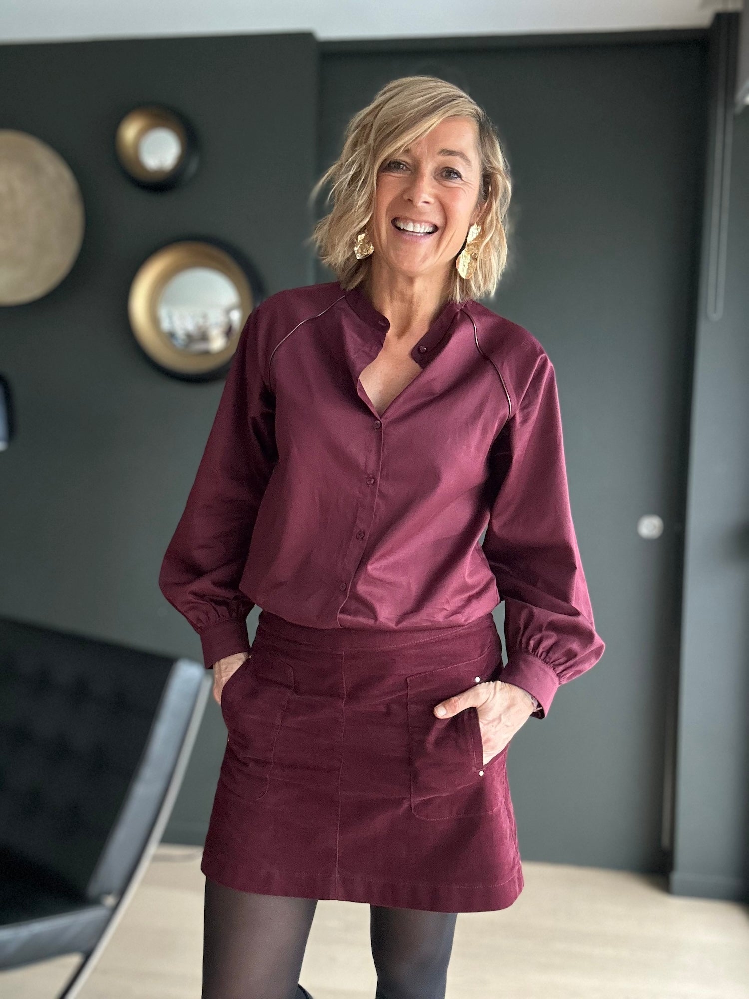 Blouse HORTENSE bordeaux