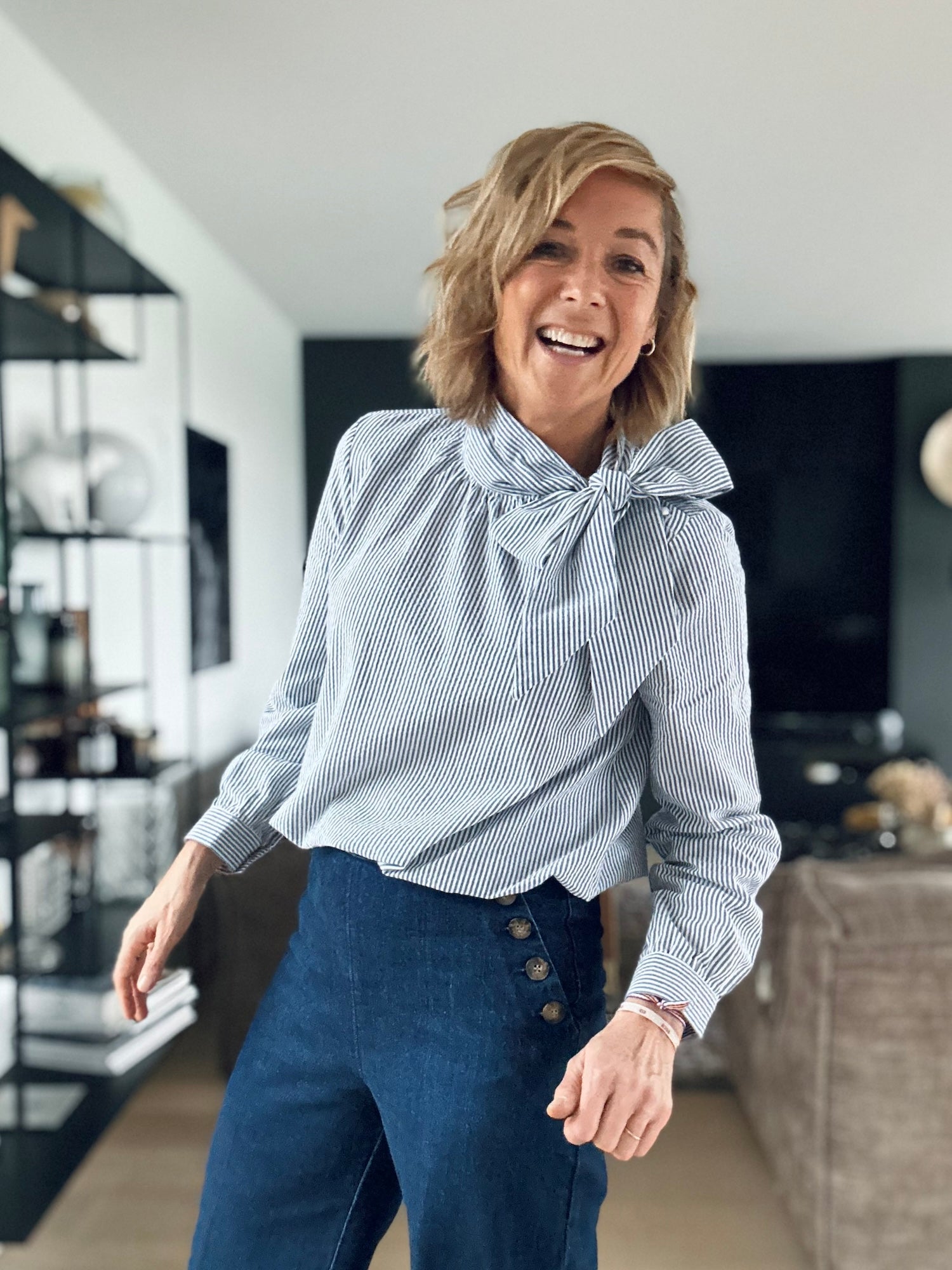 Blouse Augustine rayures marine