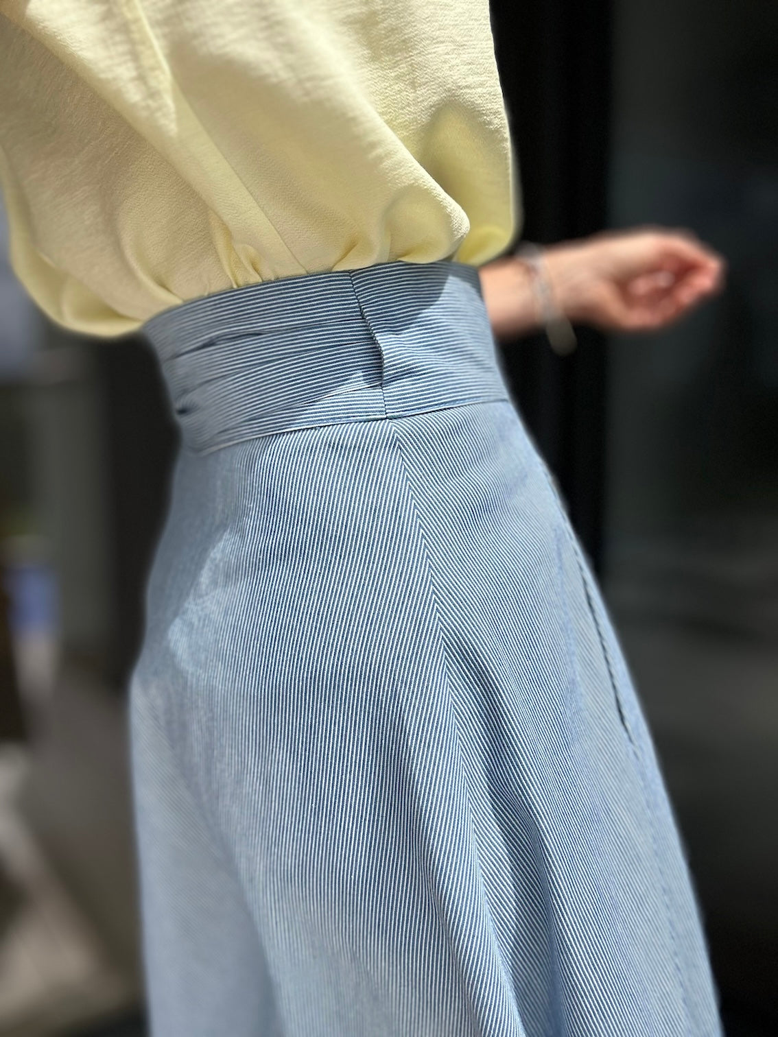 Jupe Victoire rayures bleues