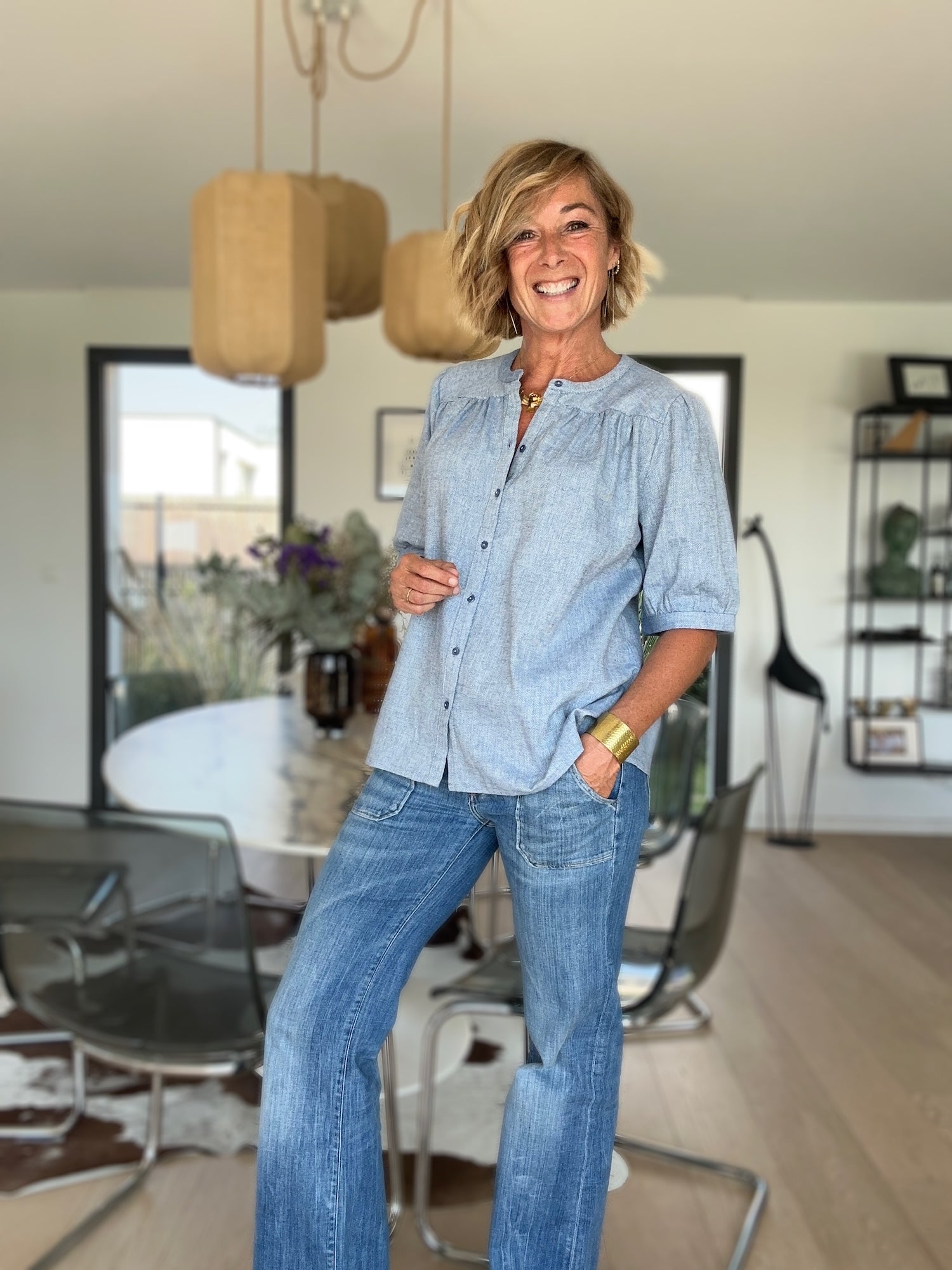 Blouse Ambrine bleu ciel (épuisée)