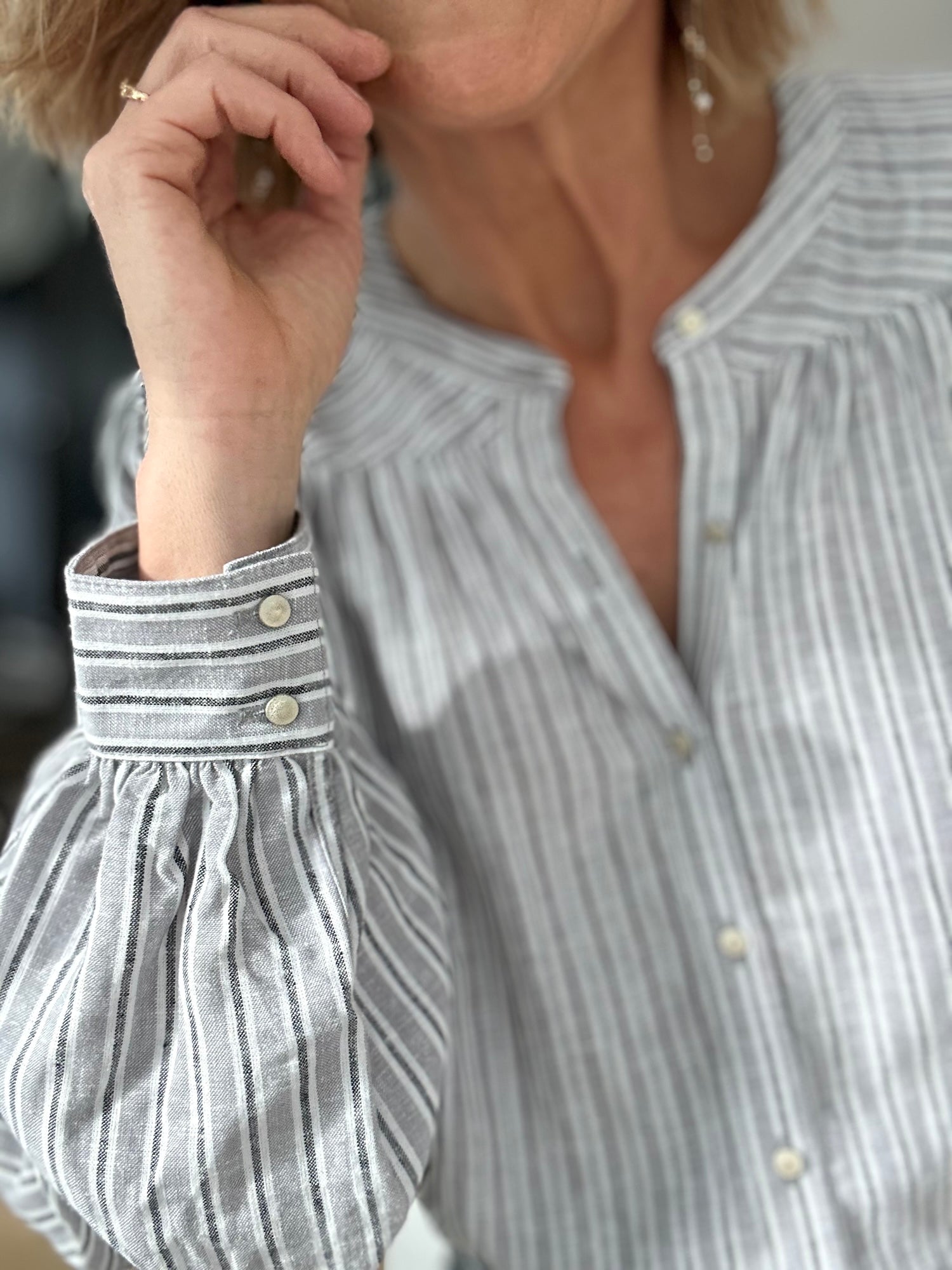 Blouse Ambrine rayures grises