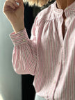 Blouse Ambrine rayures roses (épuisée)