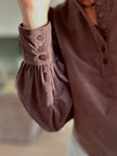 Blouse Lior velours chocolat