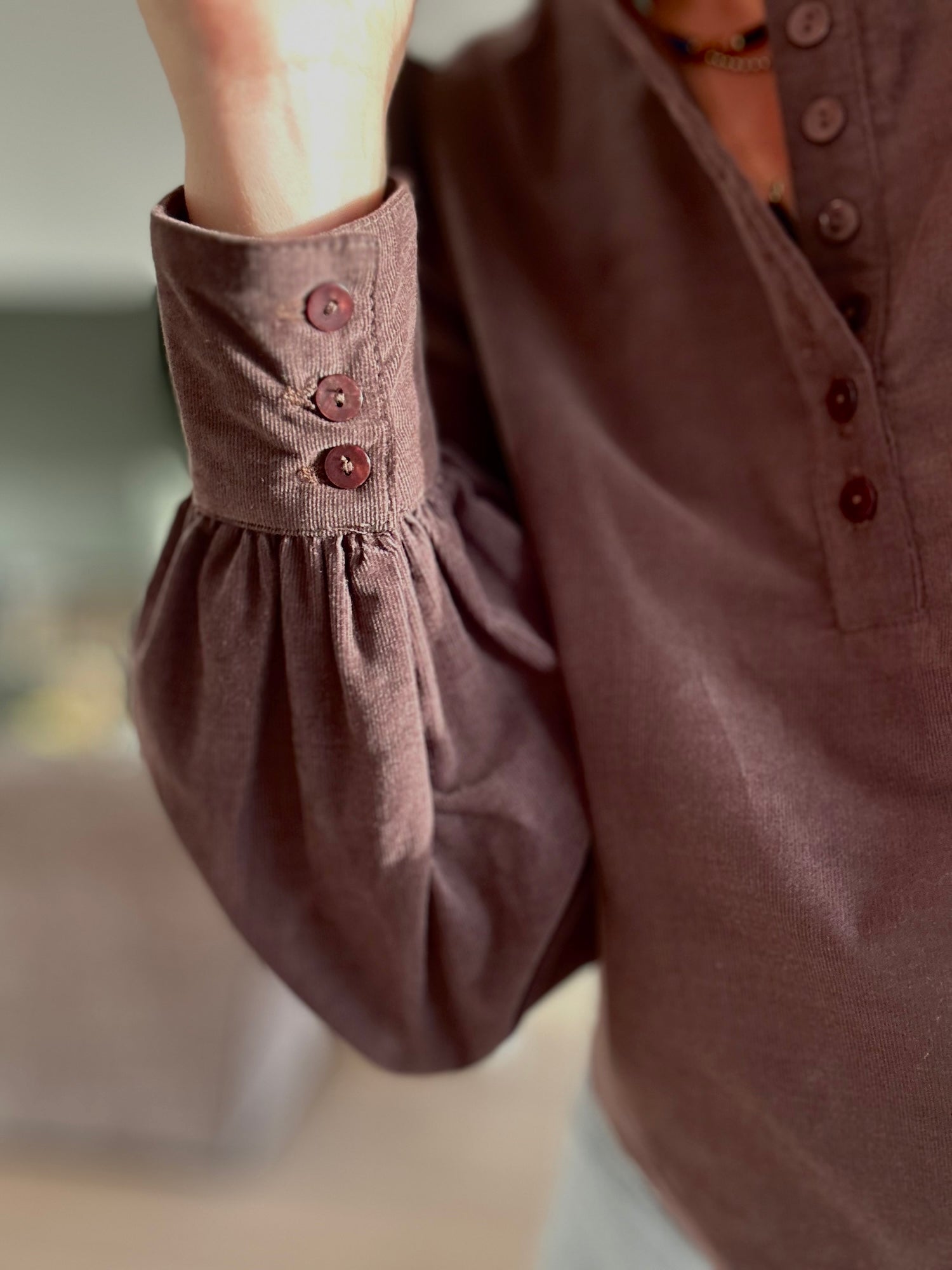 Blouse Lior velours chocolat