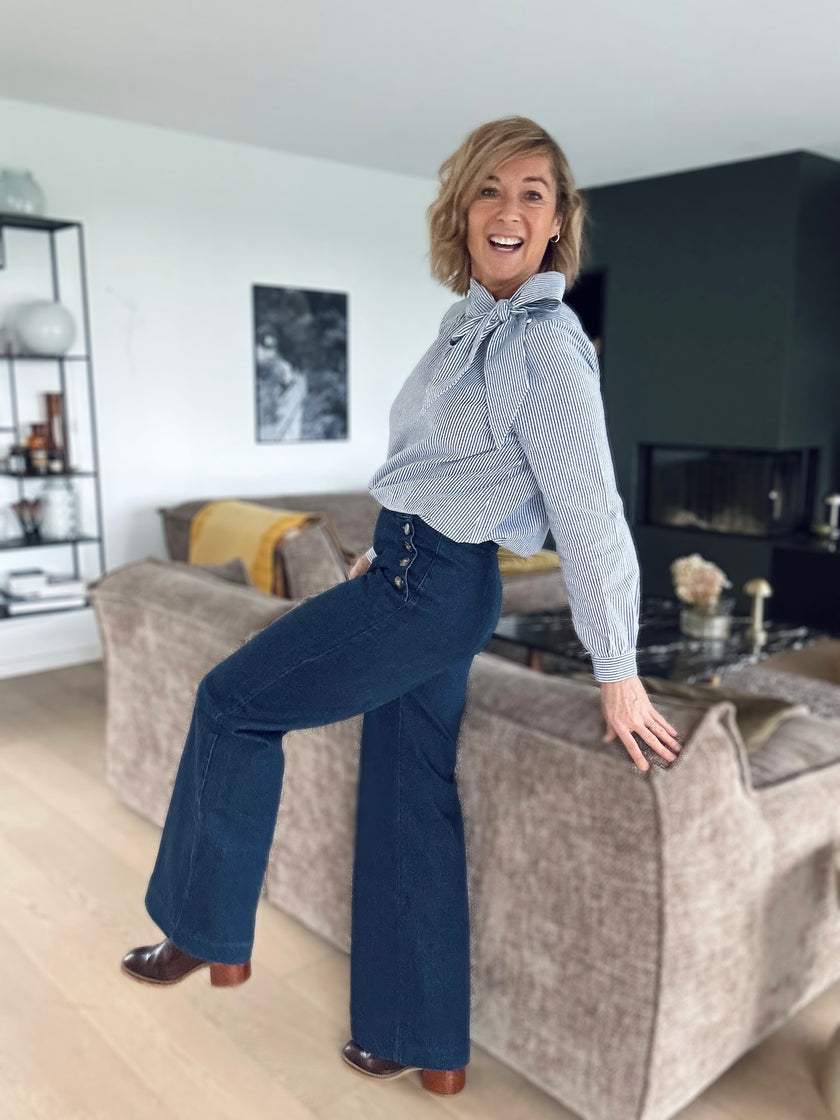 Blouse Augustine rayures marine