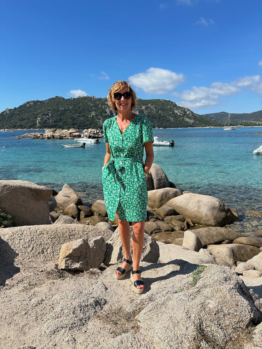 Robe CELIA vert (disponible taille 0, 2 et 3)