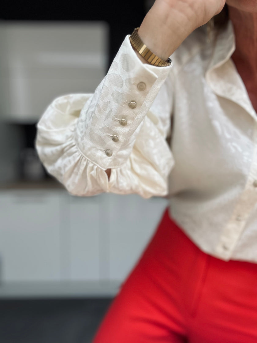 Blouse Constance jacquard écru