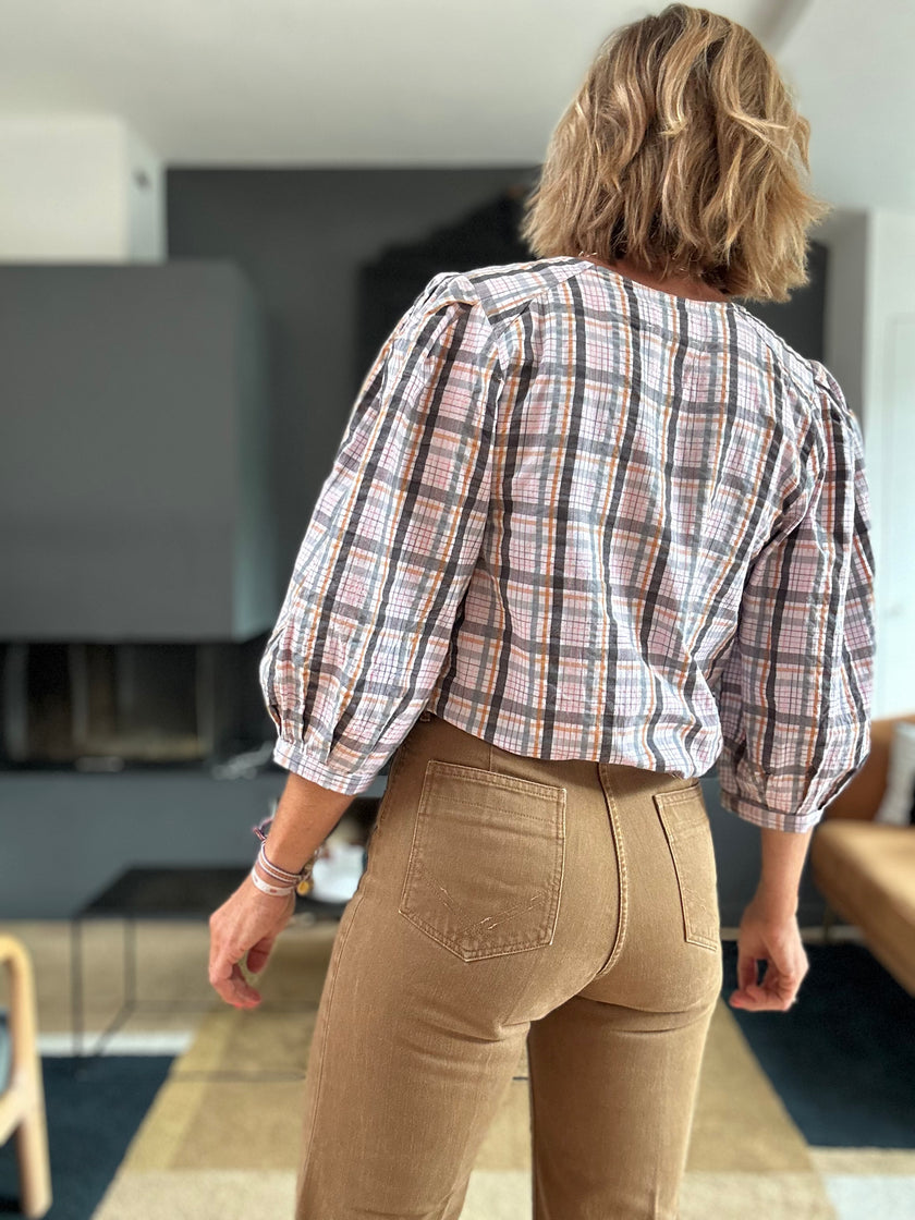 Blouse ELEN carreaux (disponible taille 3)