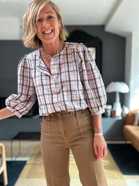 Blouse ELEN carreaux (disponible taille 3 et 4)