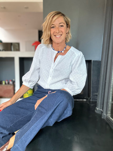 Blouse ELEN broderie anglaise blanche