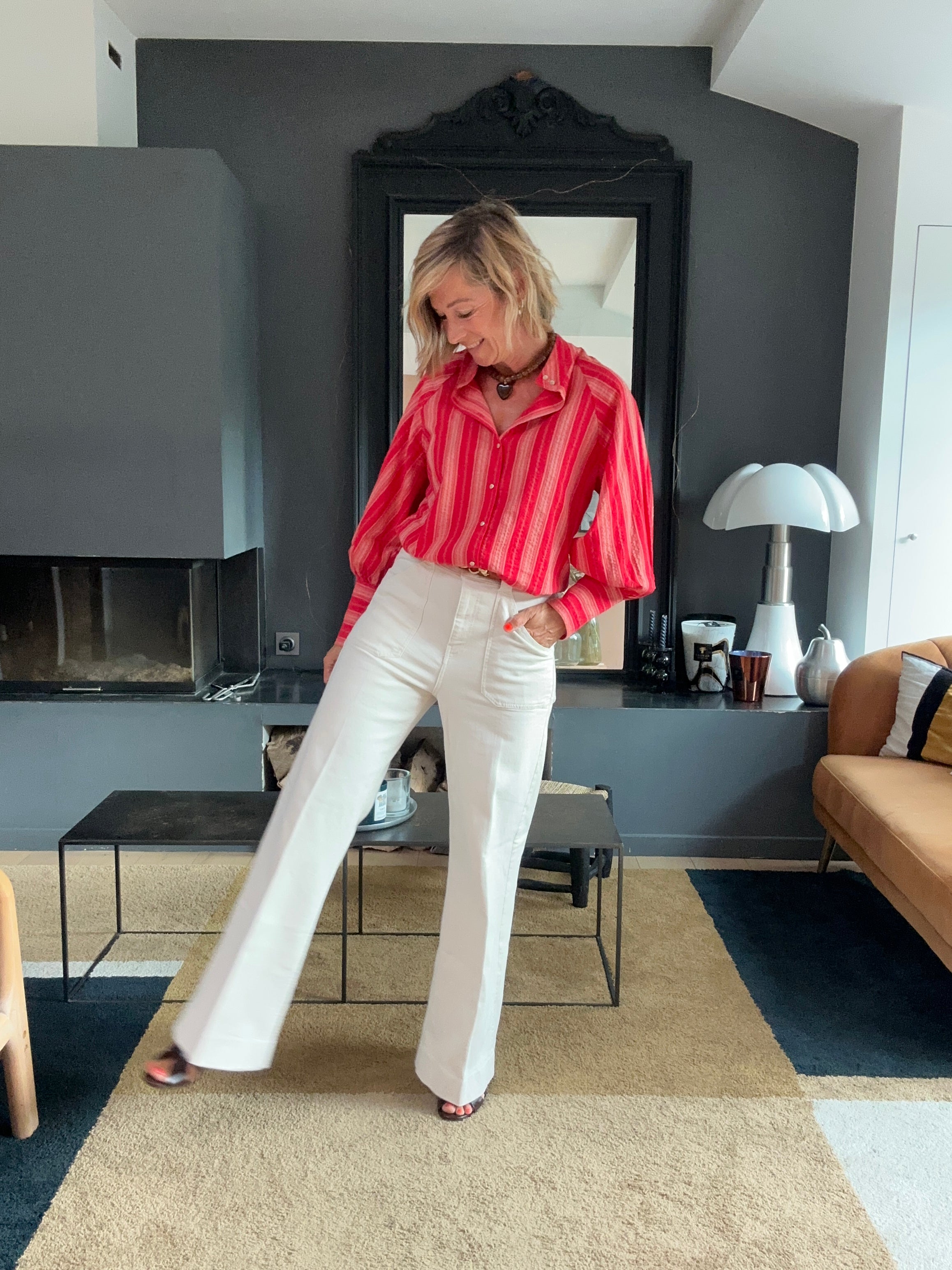 Blouse Constance rayures rouges